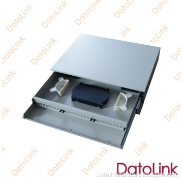 Optic Fiber Patch Panel Slidable Rack Mount Type 24 Cores